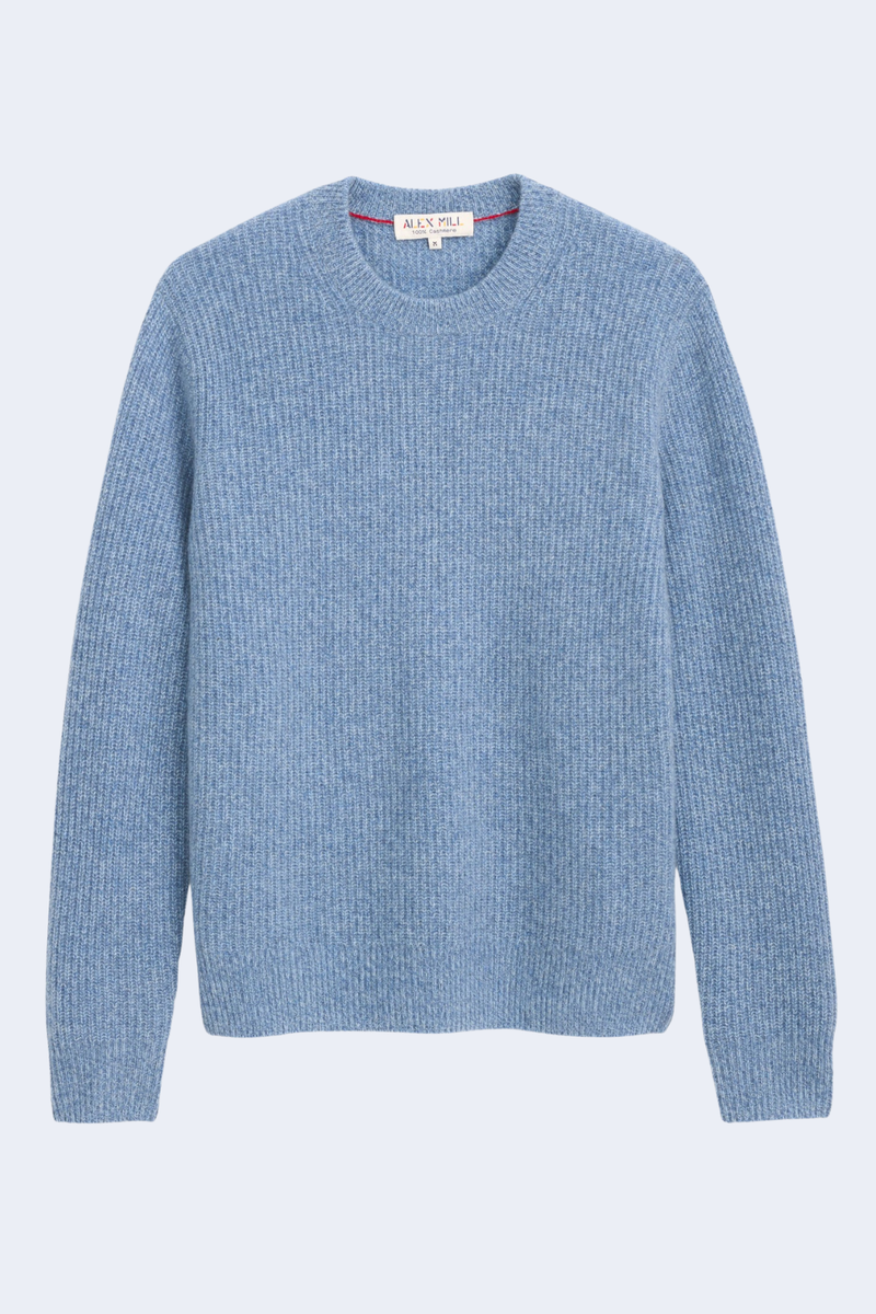 Jordan Sweater In Washed Cashmere in Marled Stonewash