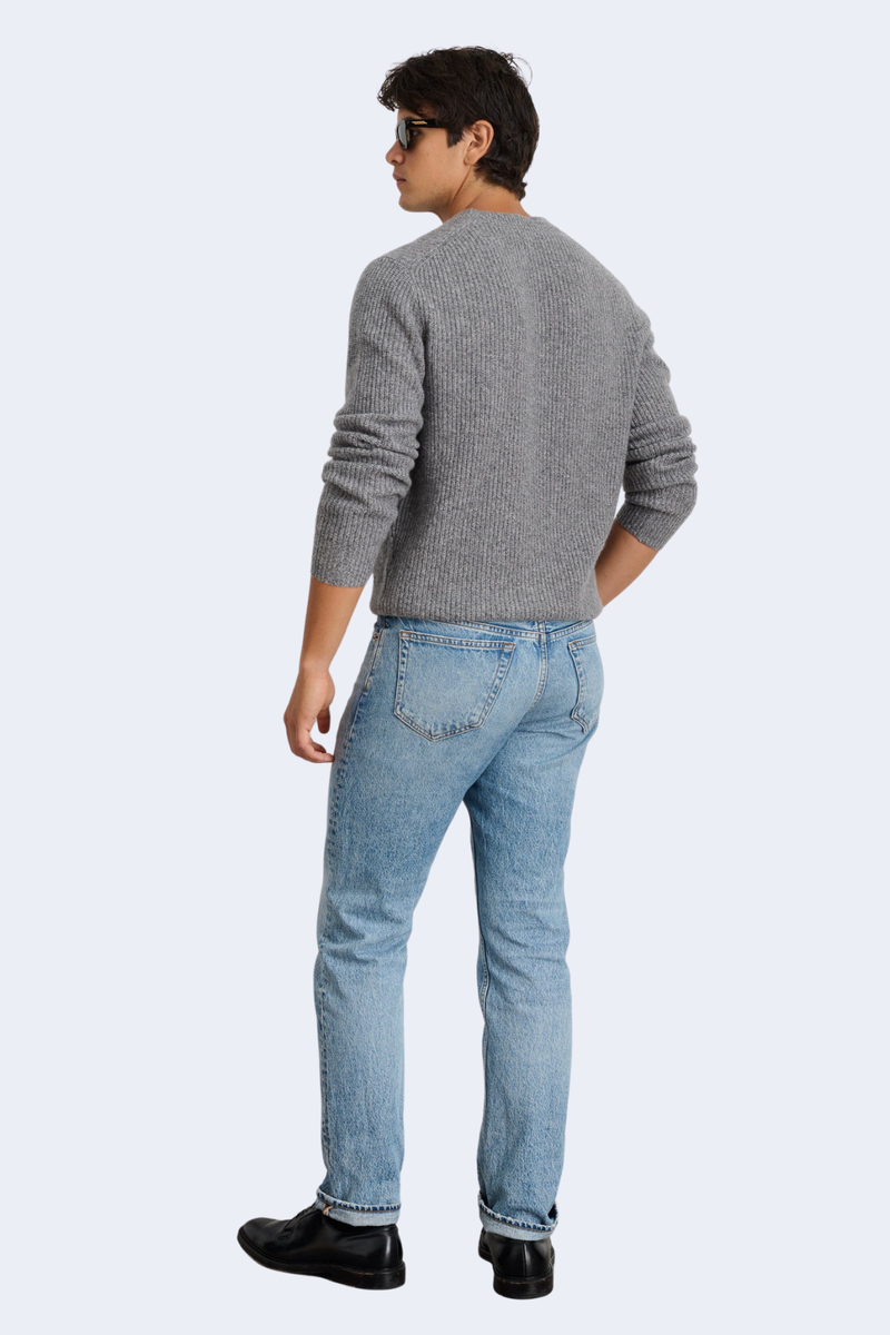 Jordan Sweater In Marled Cashmere in Marled Heather Grey