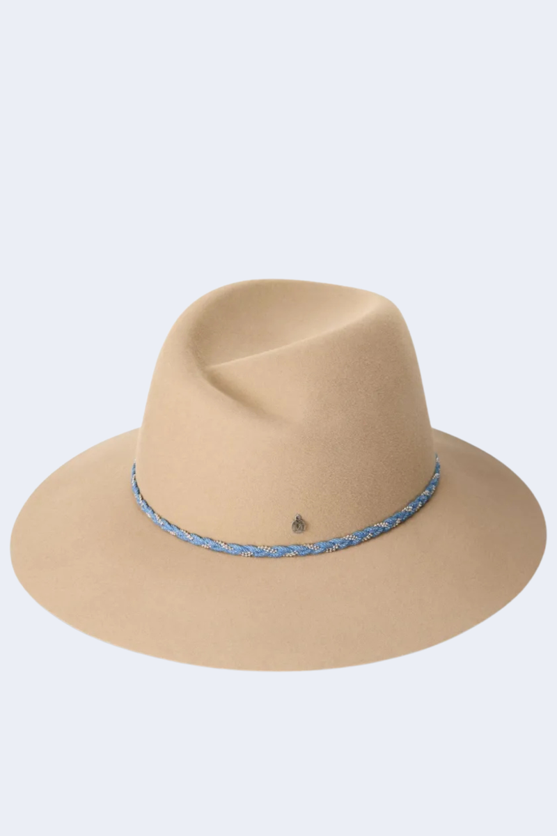 Virginie Hatbraid Denim Of Felt Wool in Beige Onyx