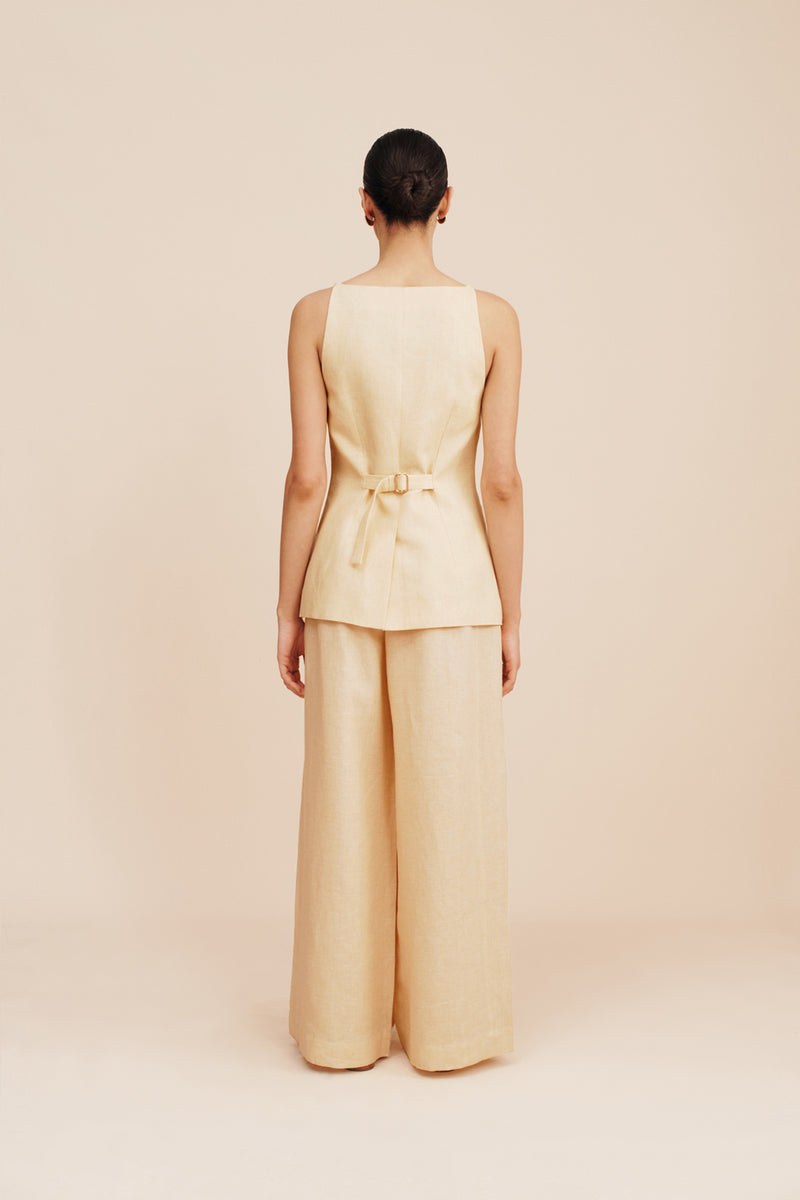 Nancy Gilet Top in Dusty Citron