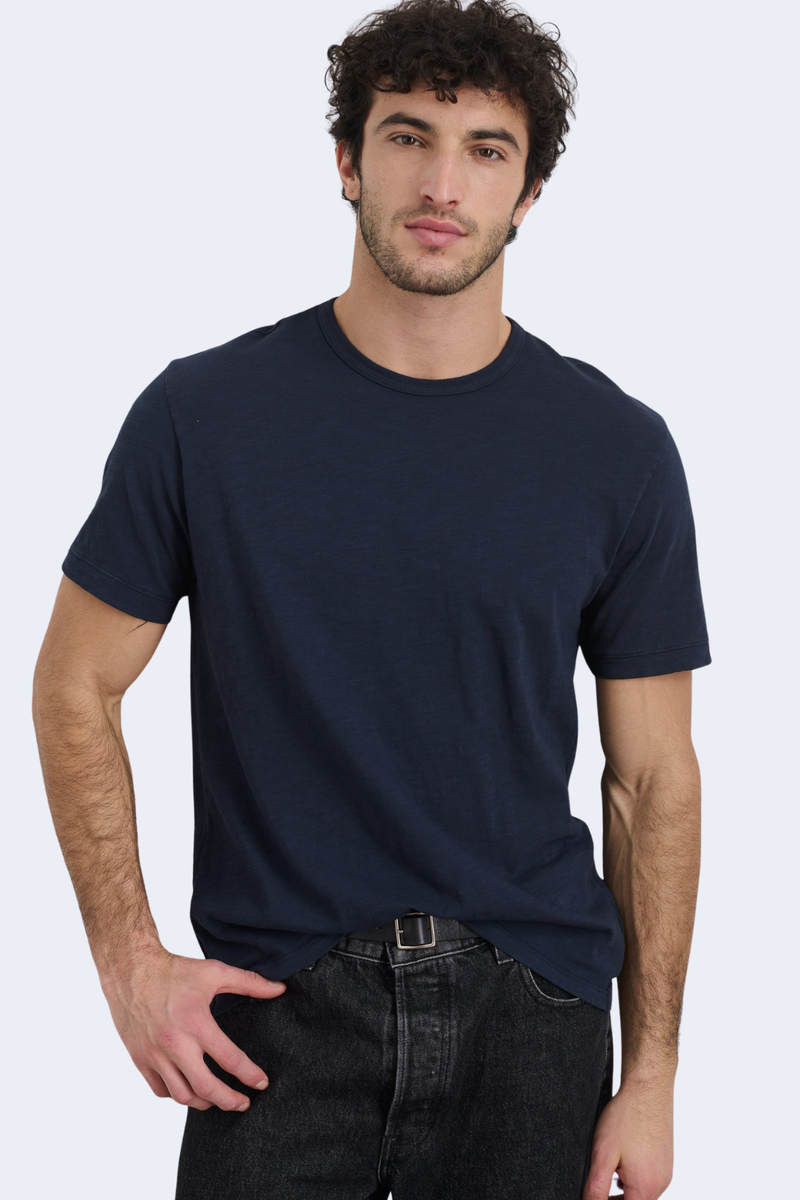 Men's Standard T-Shirt In Slub Cotton in Navy
