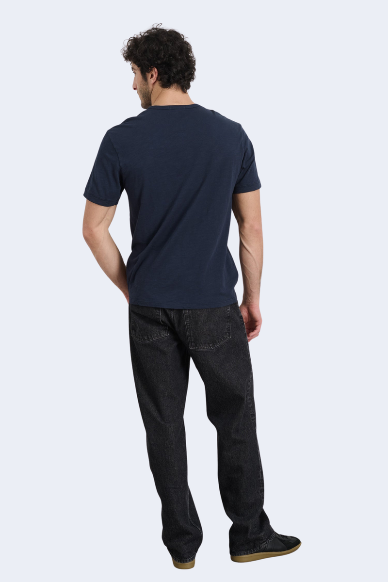 Men's Standard T-Shirt In Slub Cotton in Navy