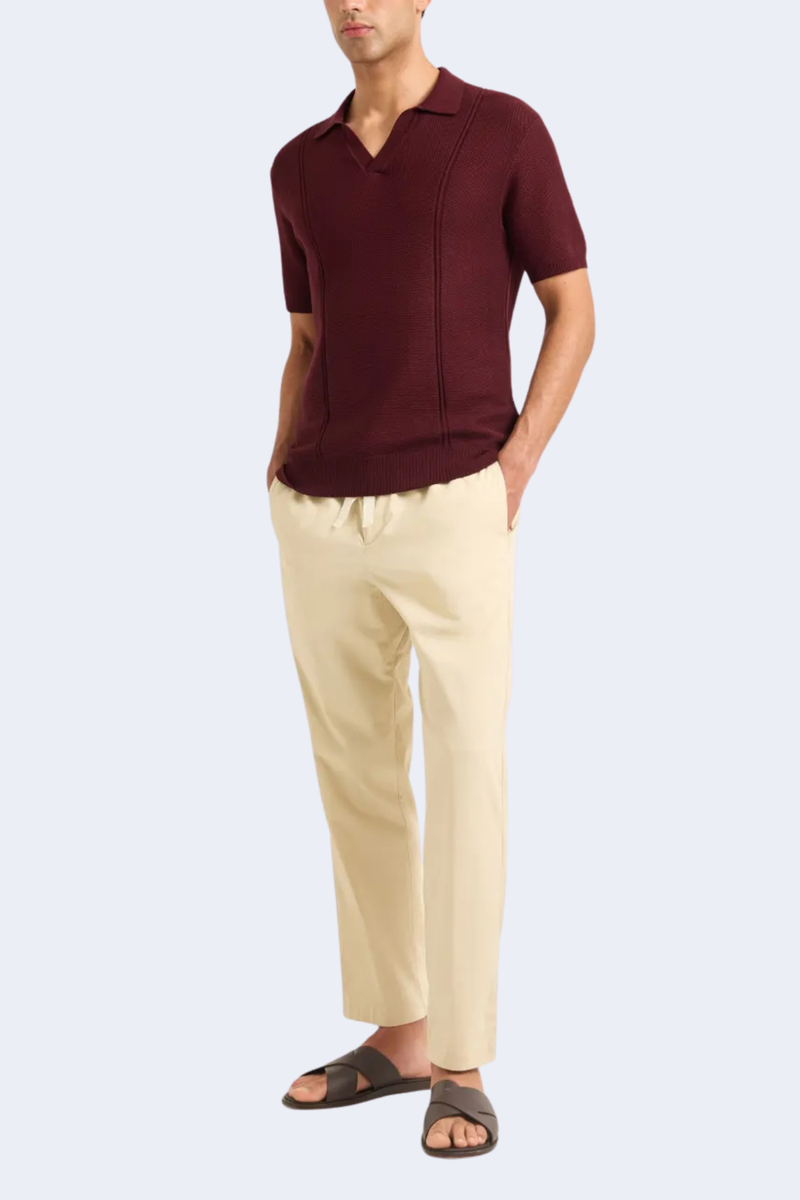 Alex Cotton Cashmere Pant in Chai