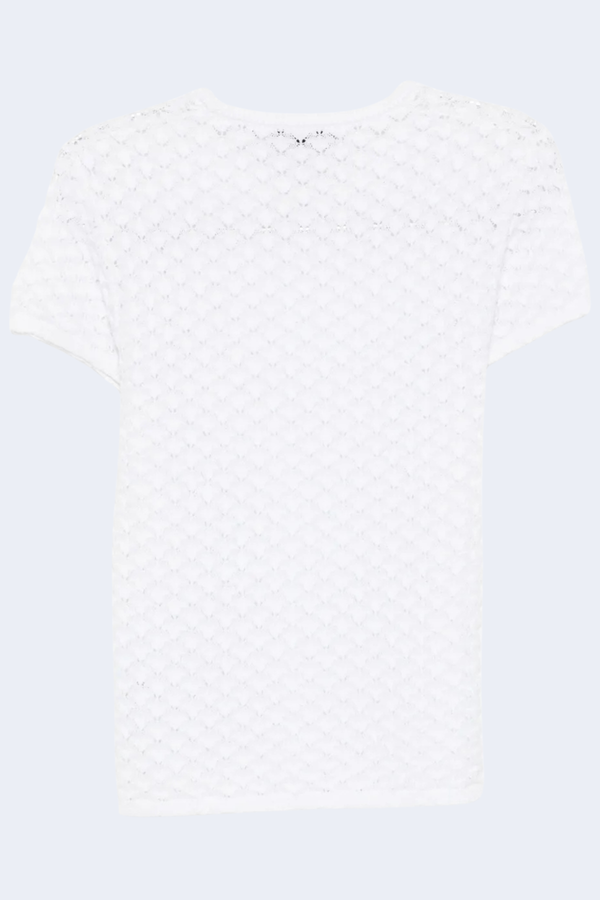 Quincy Top In Crochet in White