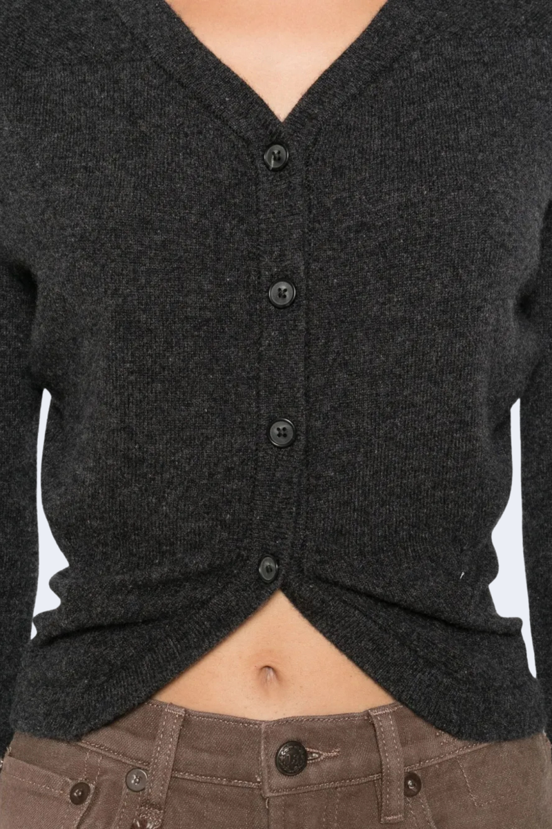 Wrap Around Cardigan in Charcoal