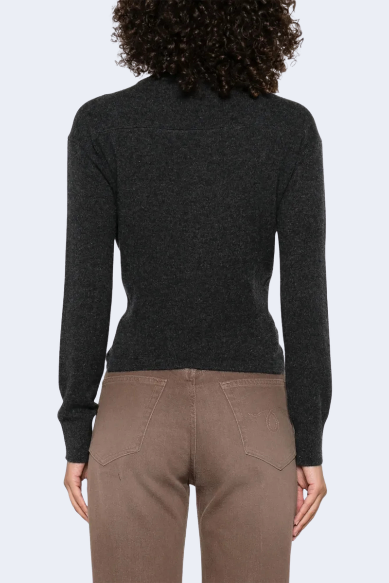 Wrap Around Cardigan in Charcoal