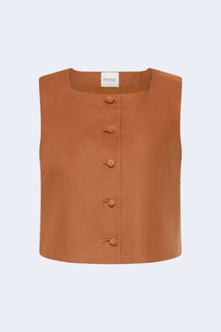 Rio Cropped Top in Chestnut