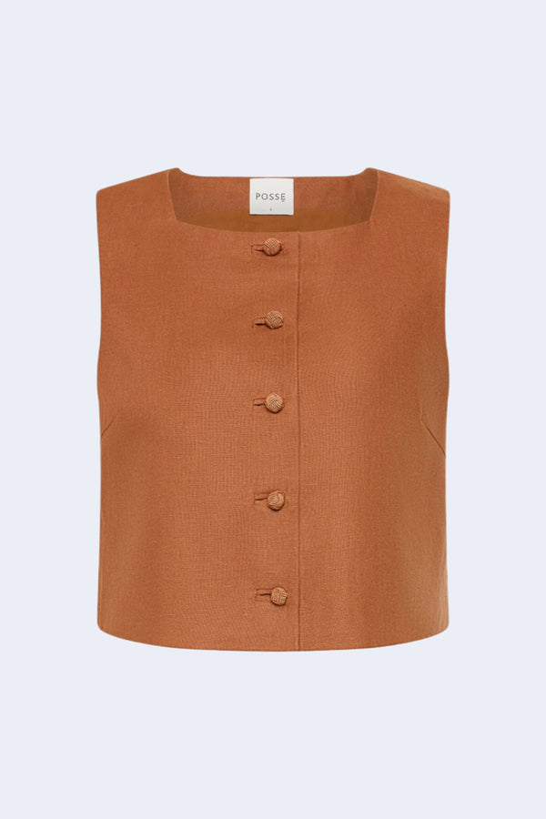 Rio Cropped Top in Chestnut