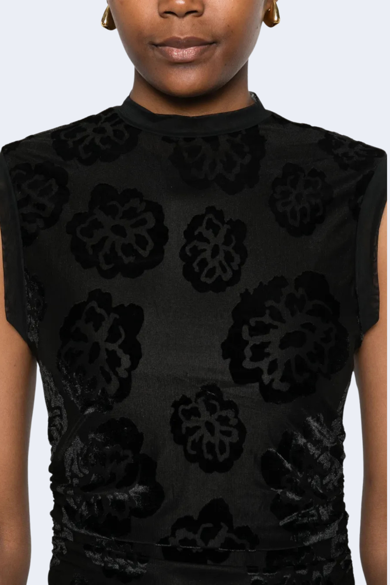 Vittoria Mini Dress in Midnight Floral