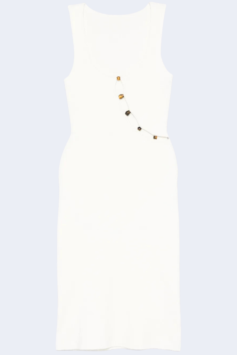 Chiara Beaded Dress in Ivory