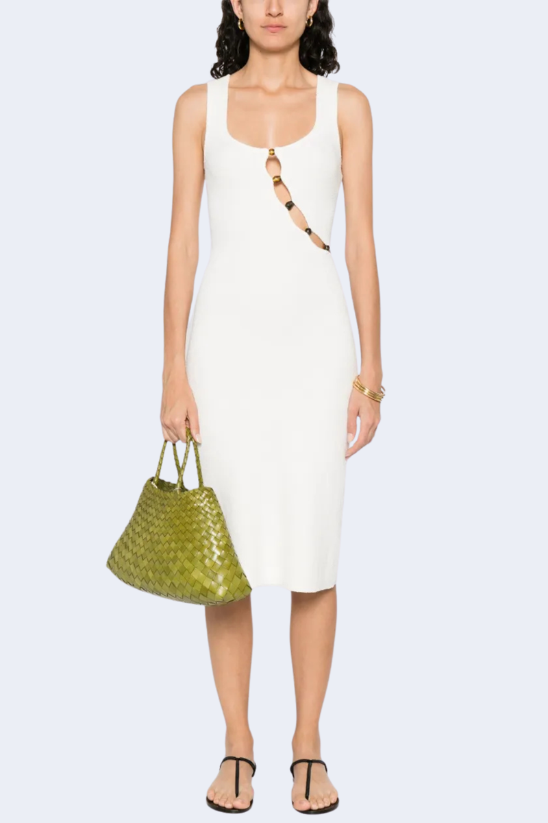 Chiara Beaded Dress in Ivory