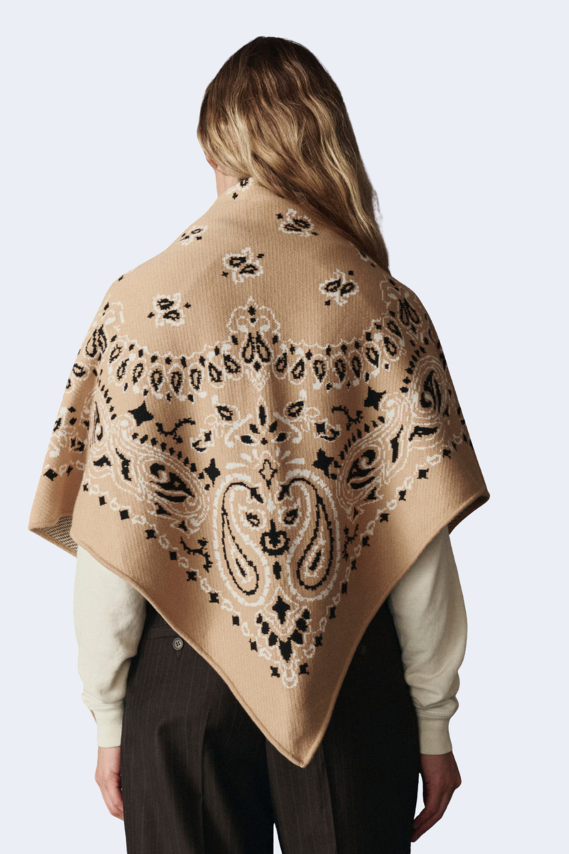 The Big Bandana Scarf in Camel