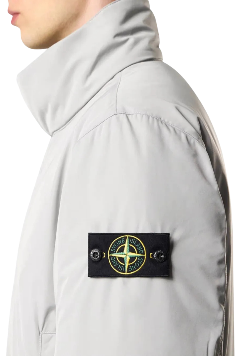 Polyester Micro Twill Padded Jacket  in Pearl Grey