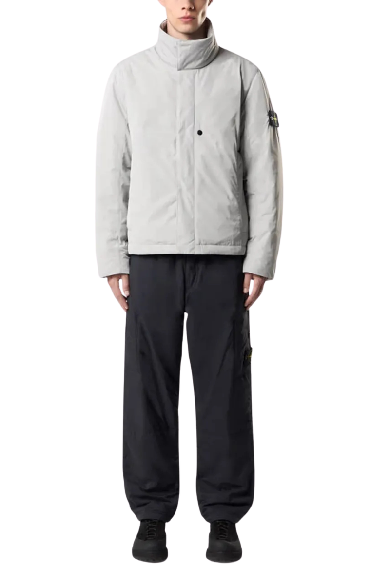 Polyester Micro Twill Padded Jacket  in Pearl Grey