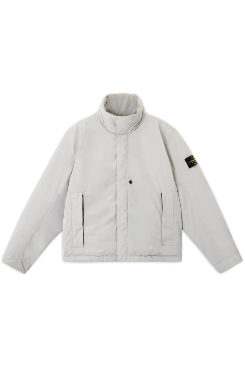 Polyester Micro Twill Padded Jacket  in Pearl Grey