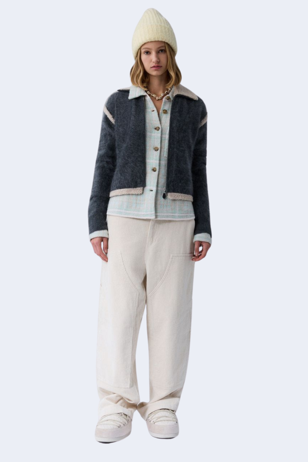 Grizzly Frankie Jacket in Charcoal/Oatmeal