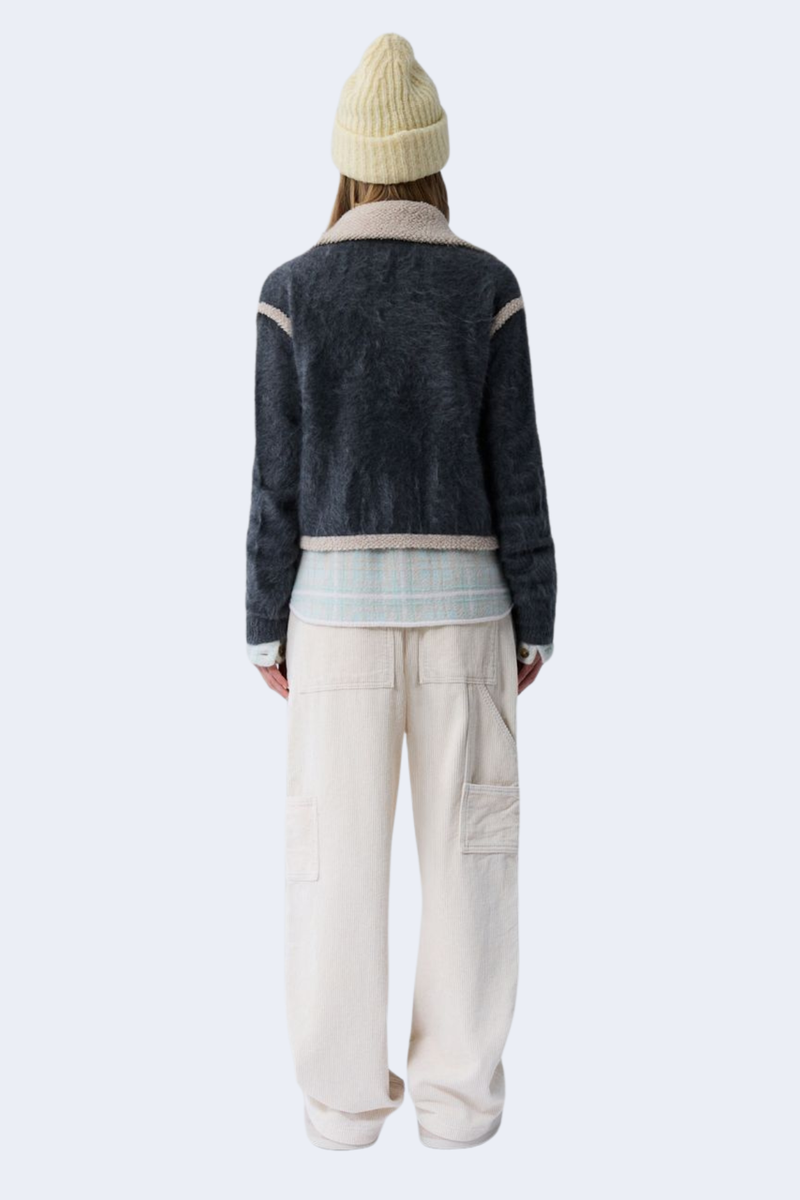 Grizzly Frankie Jacket in Charcoal/Oatmeal