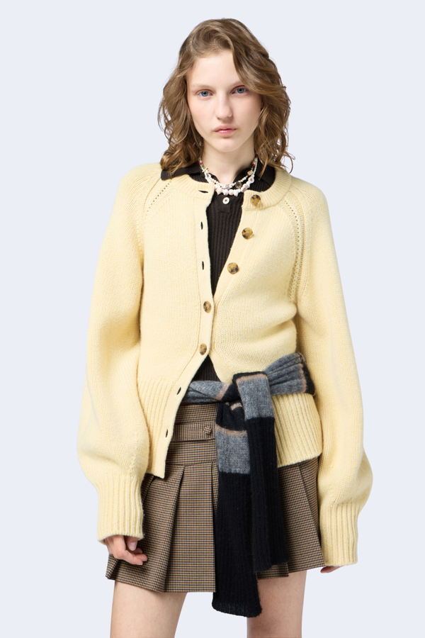 Sculpted Cardigan in Butter