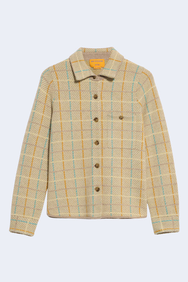 Dylan Plaid Shirt in Taupe Combo
