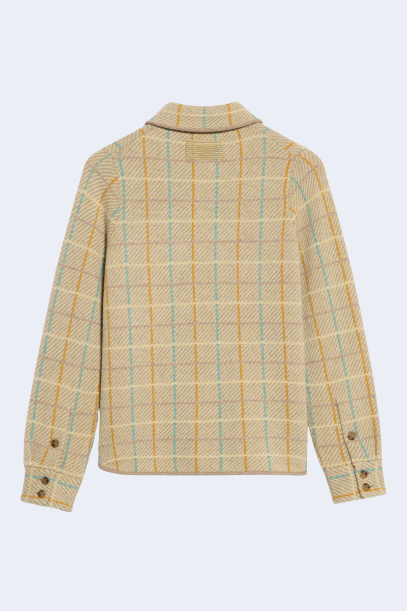 Dylan Plaid Shirt in Taupe Combo