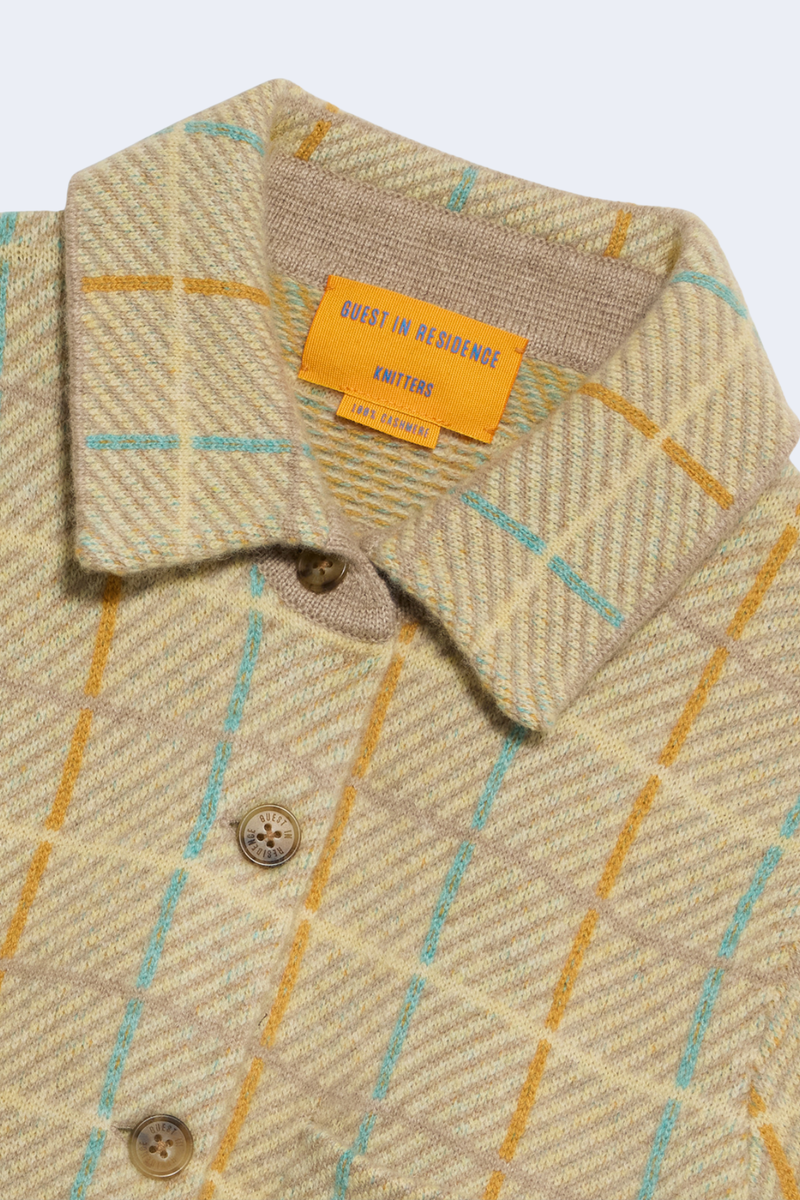 Dylan Plaid Shirt in Taupe Combo