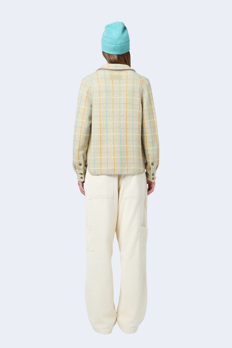 Dylan Plaid Shirt in Taupe Combo