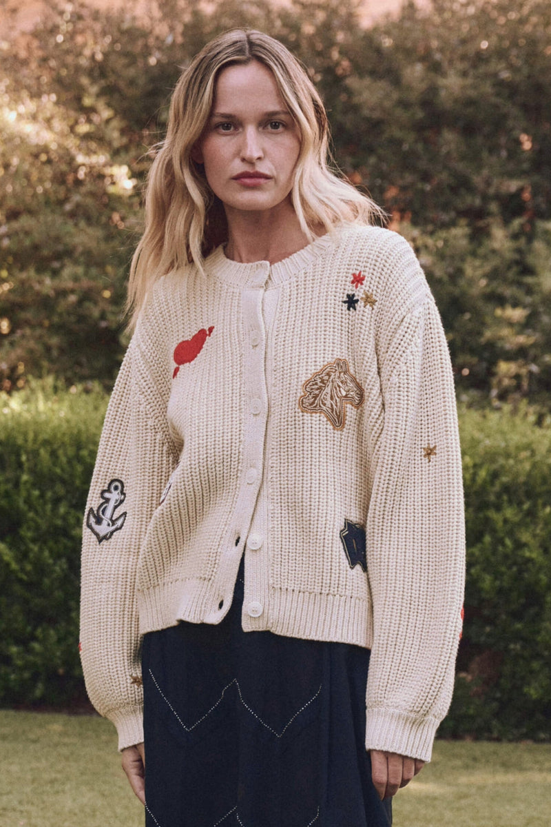 The Collegiate Cardigan in Natural