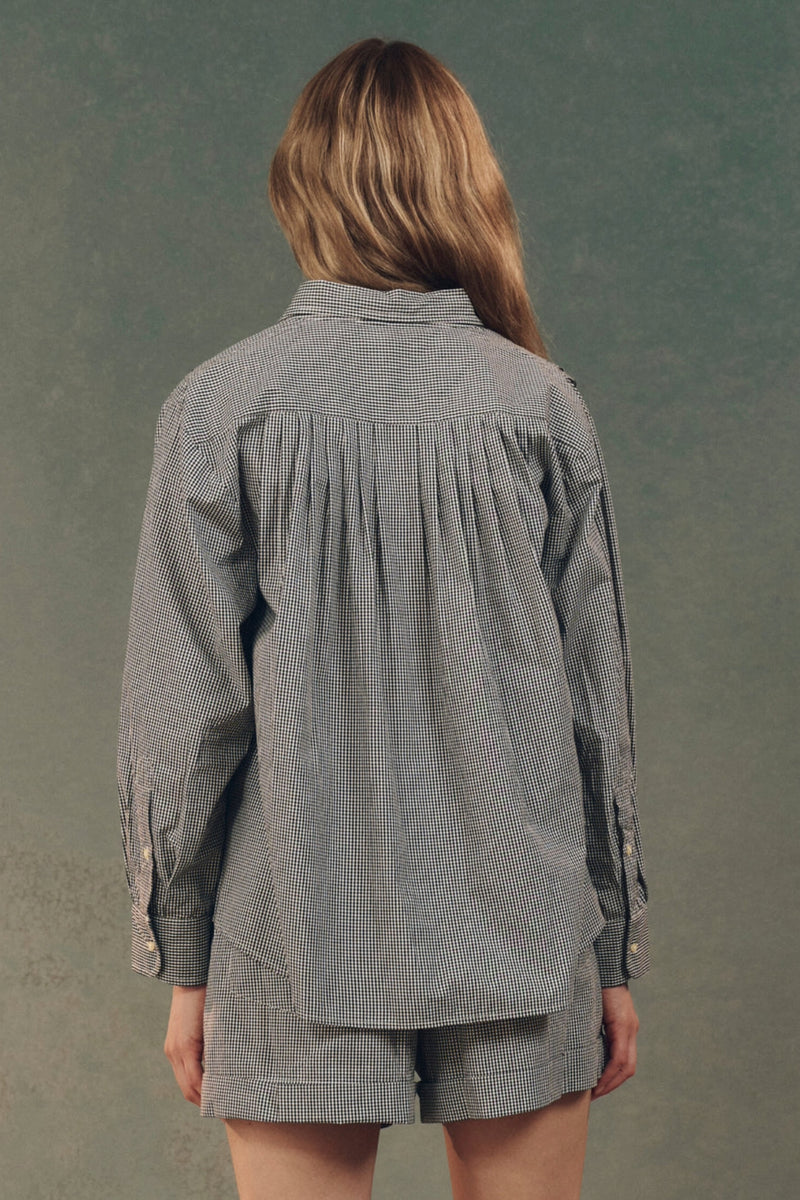 The Society Top in Black & White Gingham