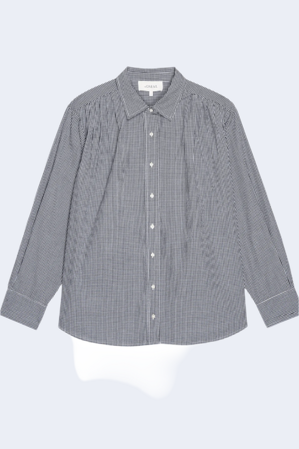 The Society Top in Black & White Gingham