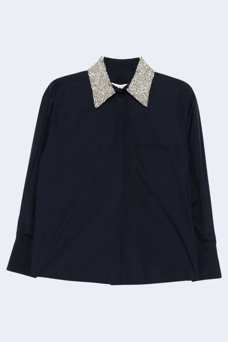 E.B. With Crystal Collar in Navy