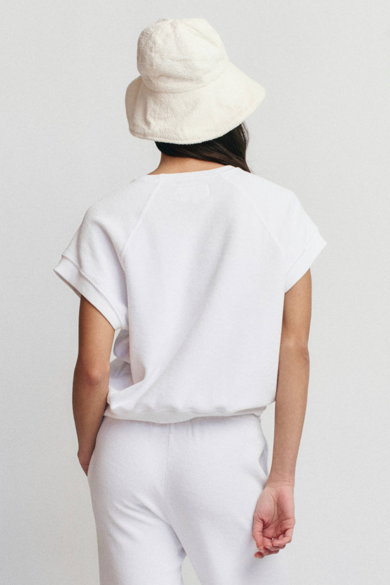 The Micro Terry Wedge Sweatshirt in True White