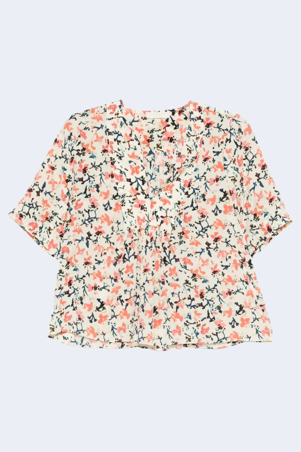 Calla Short Sleeve Top in Plumeria