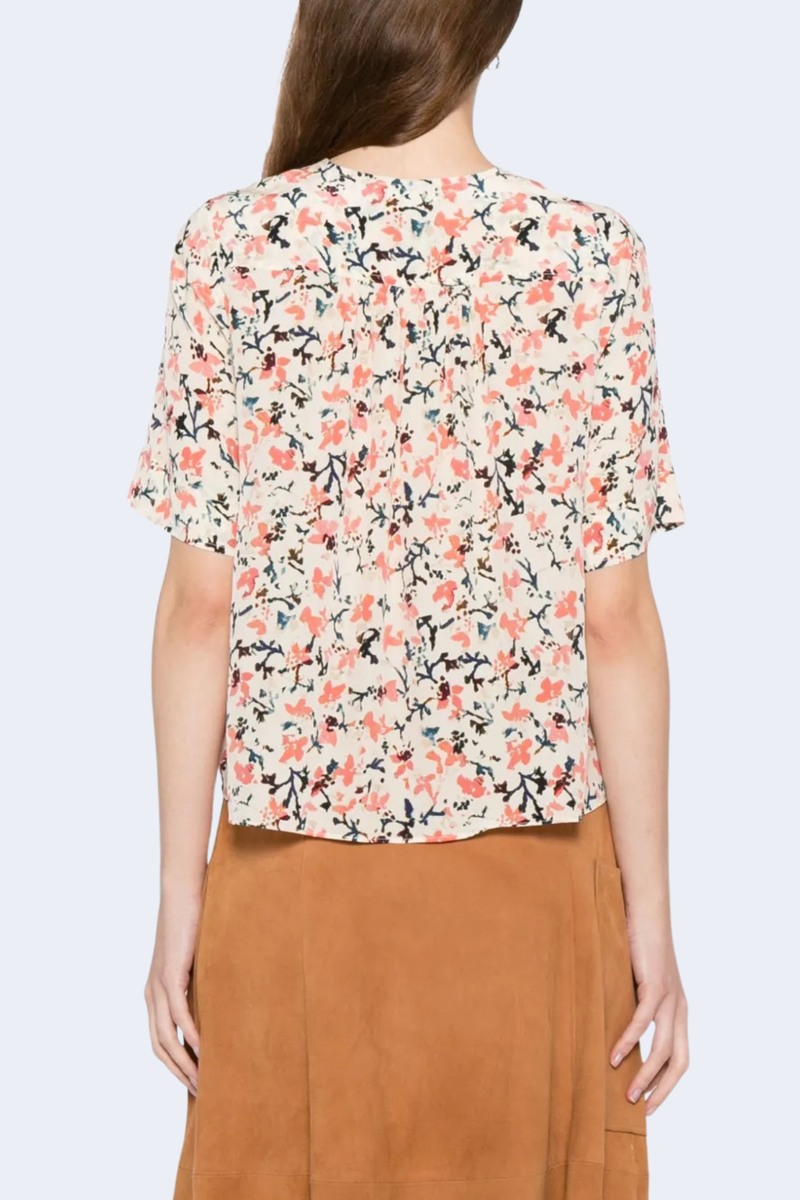Calla Short Sleeve Top in Plumeria