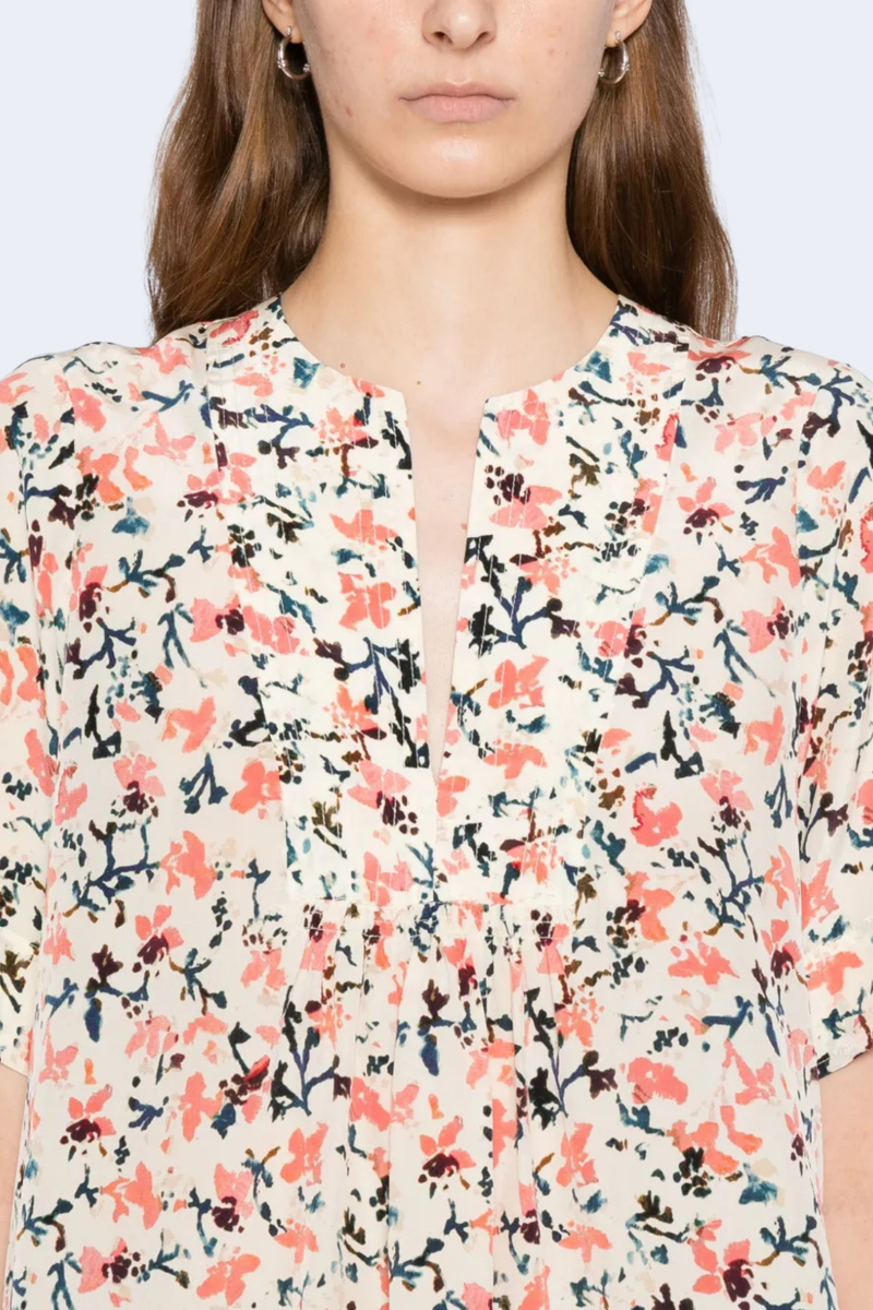 Calla Short Sleeve Top in Plumeria