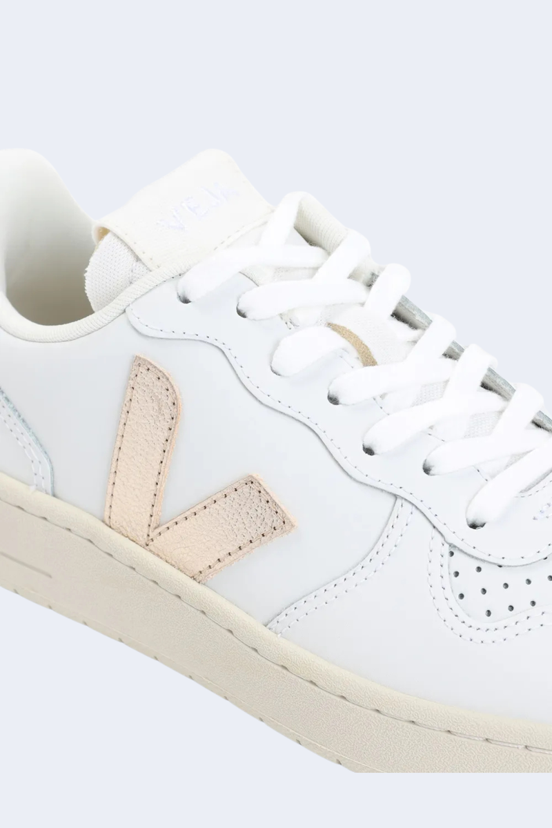 Women's V-10 Leather Sneaker  in Extra-White Platine