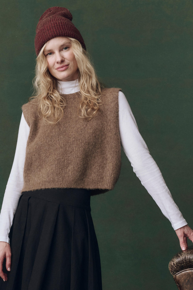 The Brushed Melange Sweater in Doe