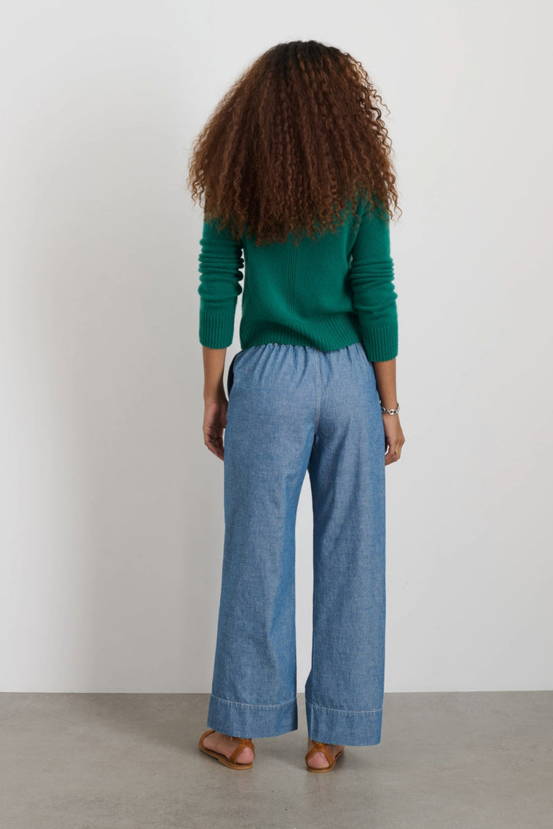 Women's Michelle Cashmere Sweater in Kelly Green