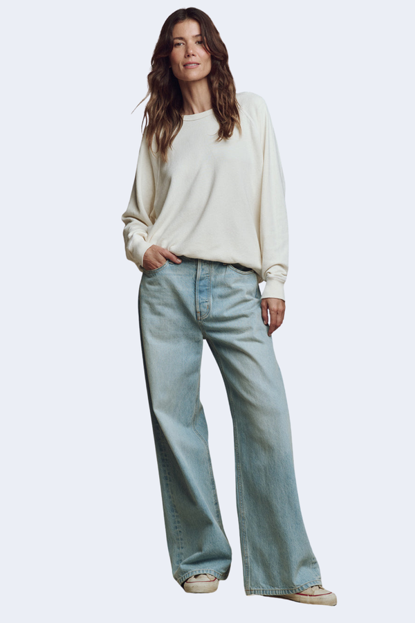 The College Sweatshirt in Washed White