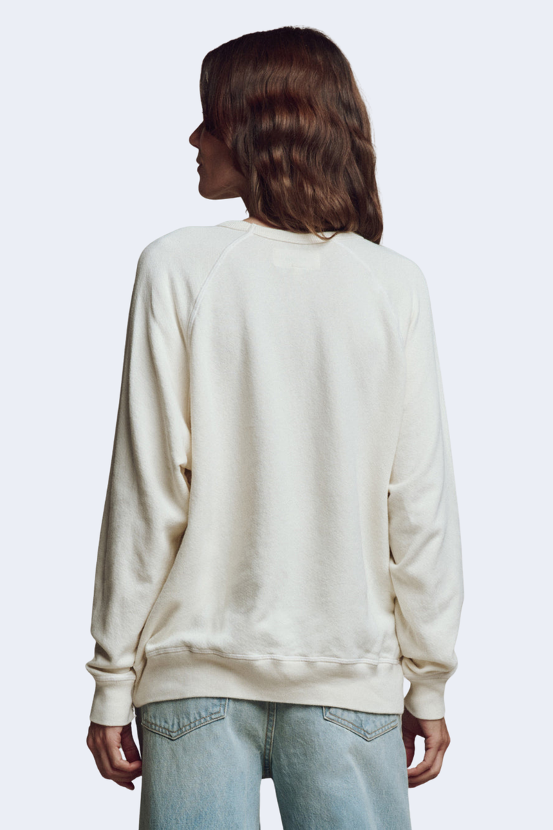 The College Sweatshirt in Washed White