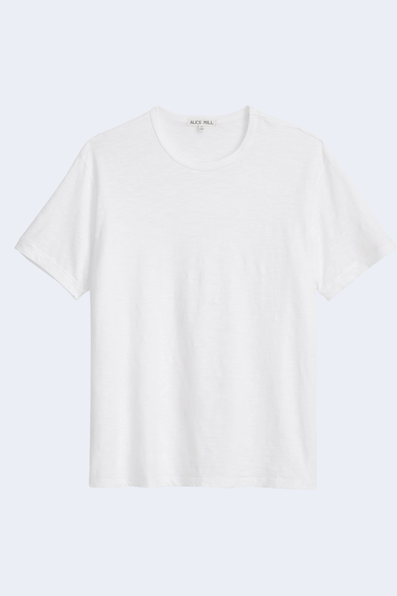 Men's Standard T-Shirt In Slub Cotton in White