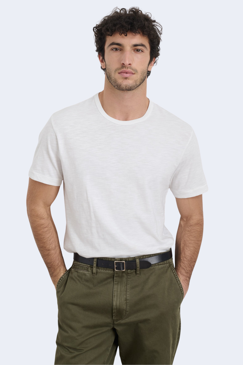 Men's Standard T-Shirt In Slub Cotton in White