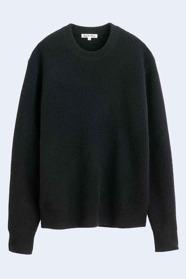 Jordan Sweater In Washed Cashmere in Black