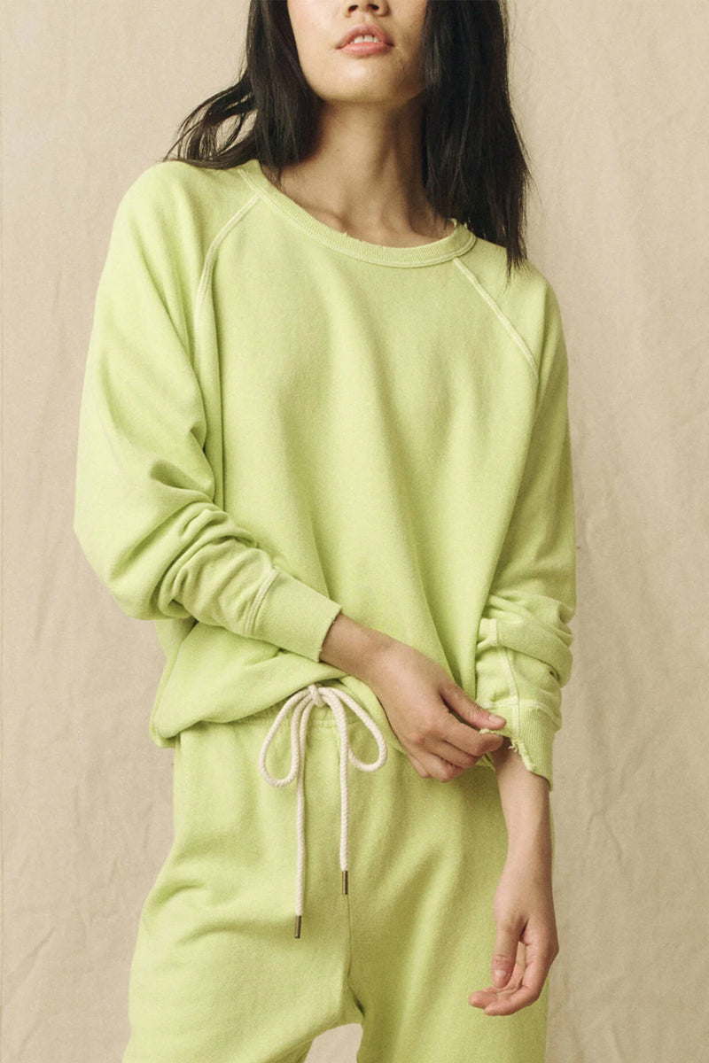 The College Sweatshirt in Lime Zest