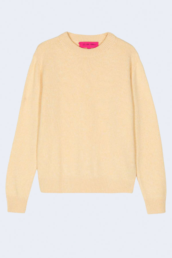 Simple Crew Sweater in Pale Yellow