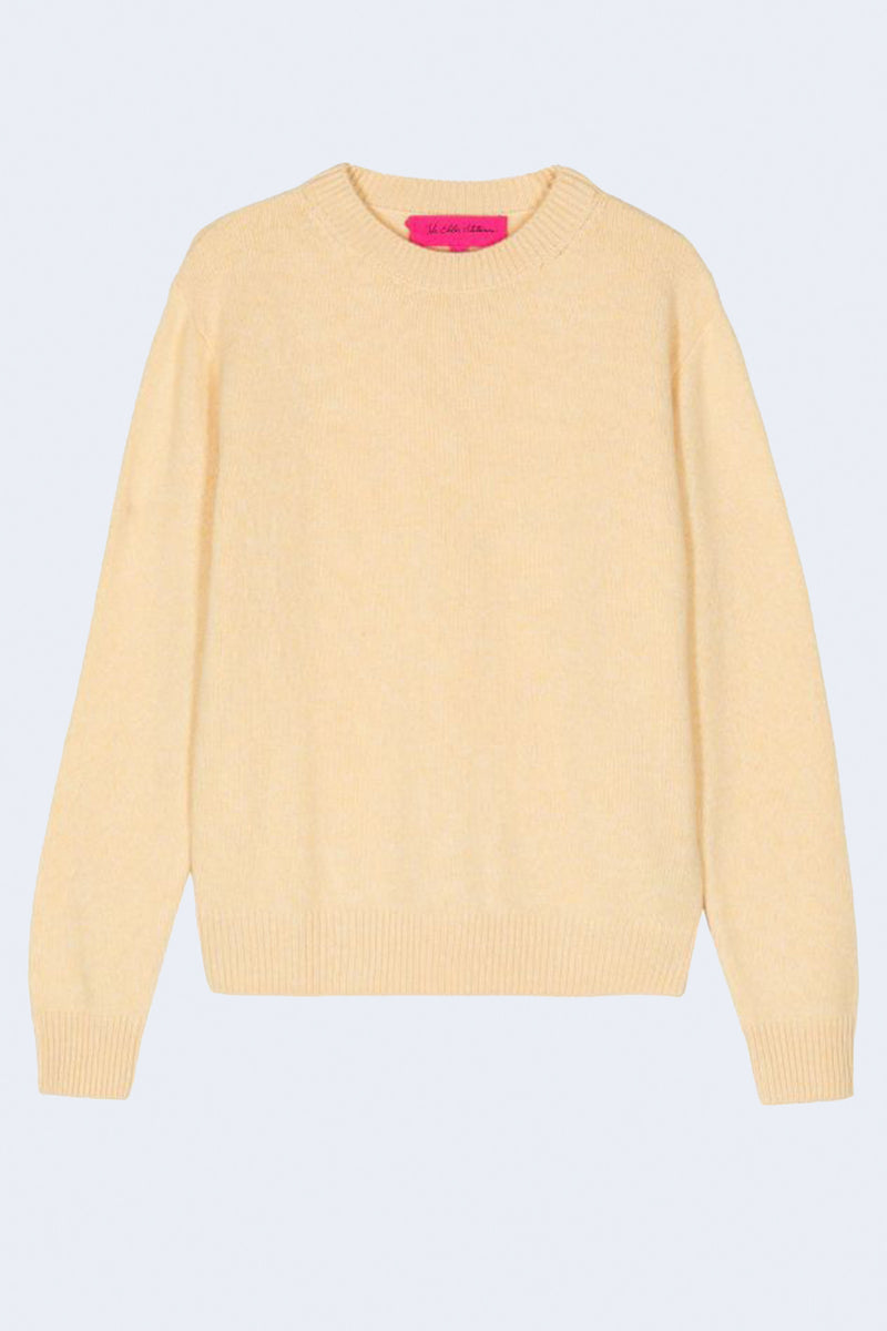 Simple Crew Sweater in Pale Yellow