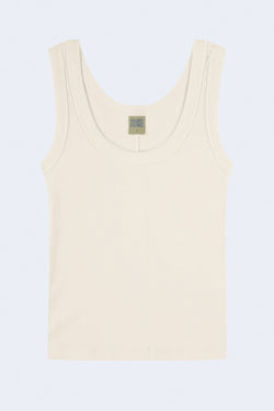 Hillie Scoop Neck Tank in Off White