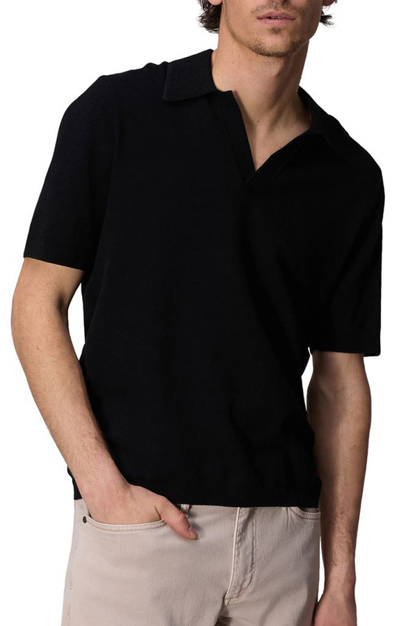 Men's Zuma Toweling Johnny Polo in Black