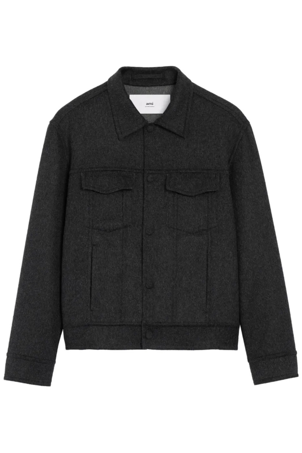 Veste Trucker Jacket in Anthracite/Gris