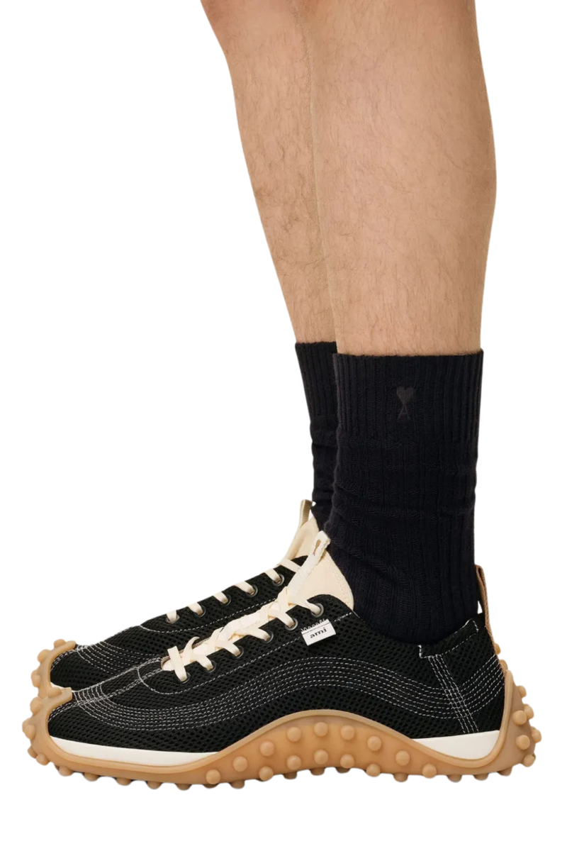 Ami 3-Pack Cotton Blend Sock in Ecru/Gris/Noir