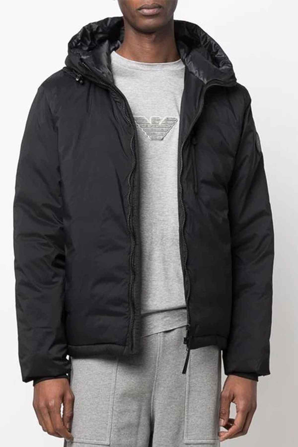 Lodge Hoody R in Black Noir